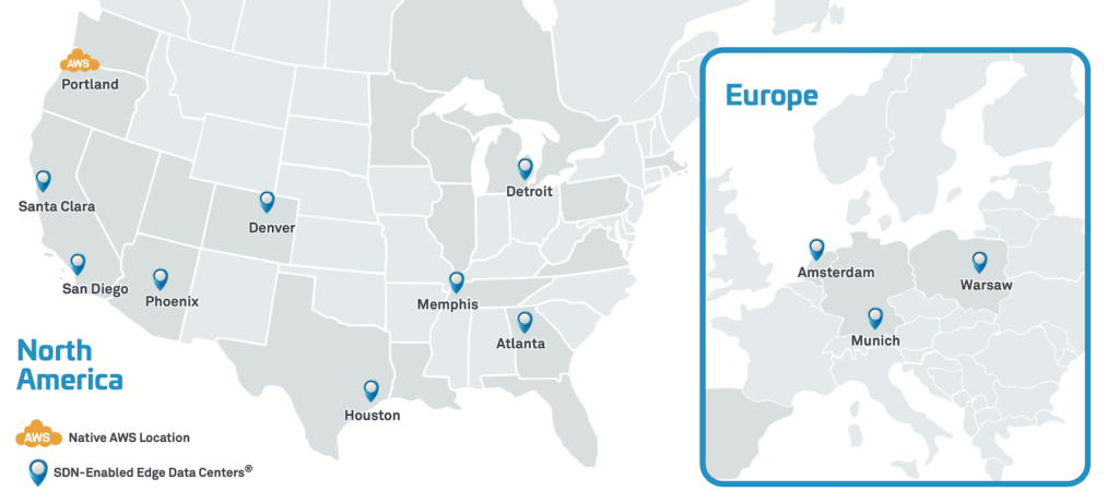 Map of AWS Direct Connect locations