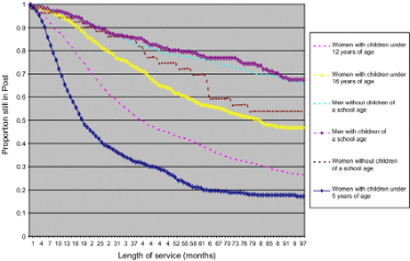 chart showing career paths by gender